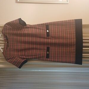 Tommy Hilfiger Multicolor Plaid Dress with Black Details